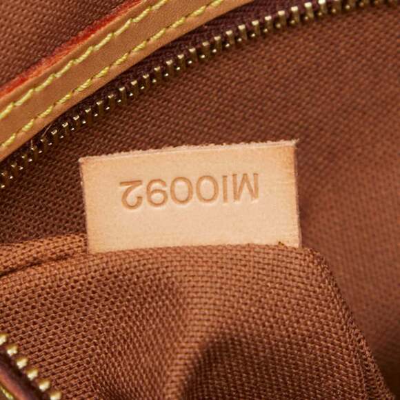 LOUIS VUITTON Authentic Brown Monogram Leather Mini Looping Shoulder Bag